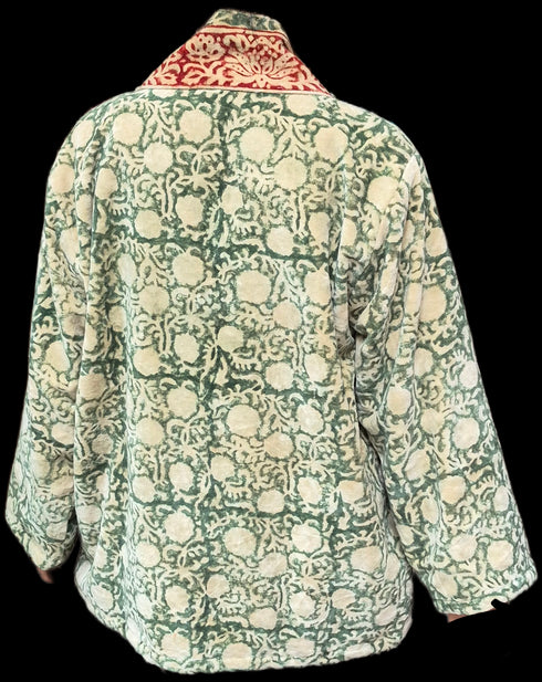 Paisly Garden Velvet Kimono